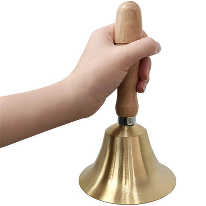 Hand Bells instrument 5 Piece Set With Wooden Handles