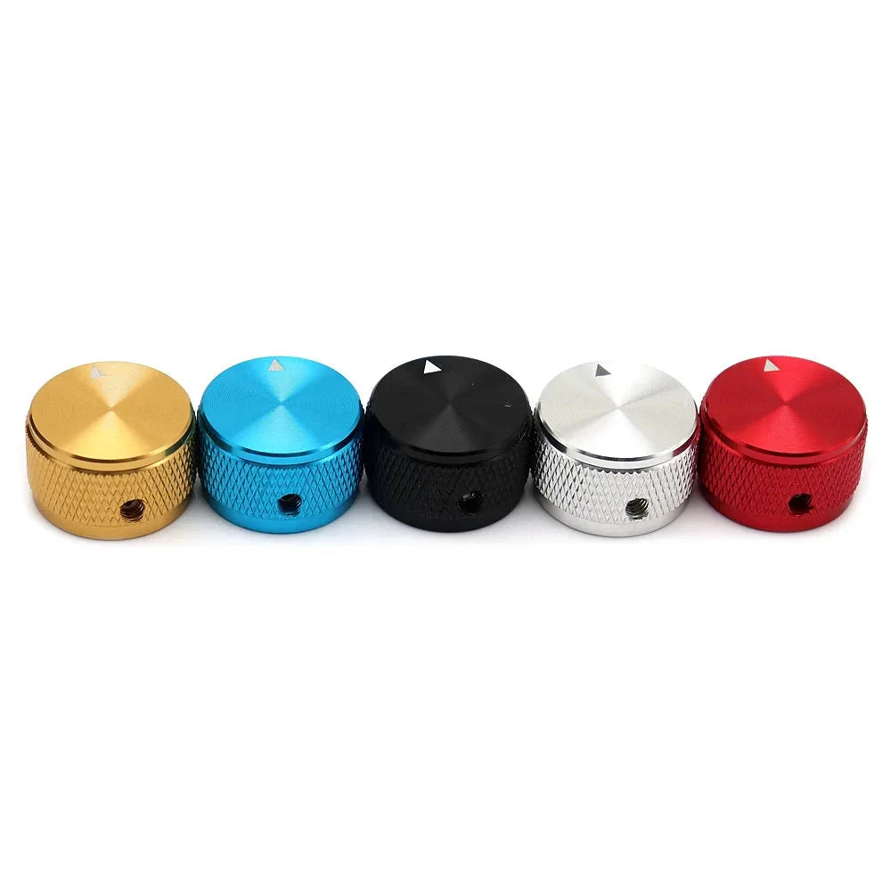1pc/2pc Aluminium Guitar Metal Knobs 1/4" Metal Pot Knobs with Indicator and Set Screw for Guitar/Bass/Audio Equipments