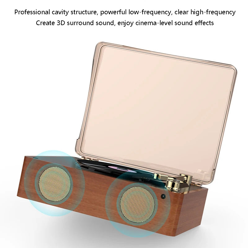 Big River Hardware Vintage CD Player with Record Player Design