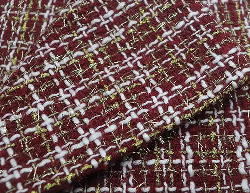 Tweed Speaker Grill Cloth Cream Gold