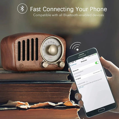 Big River Hardware Vintage Bluetooth Radio - Portable Retro Design