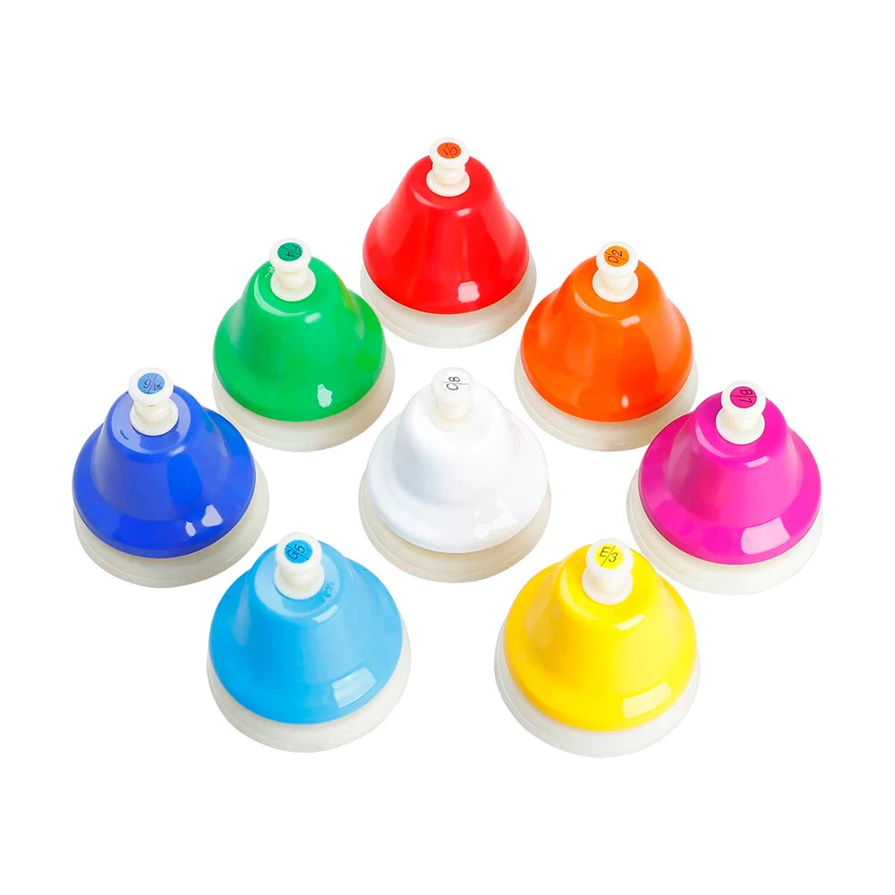 Colorful Eight Note Hand Bell instrument Set for Kids
