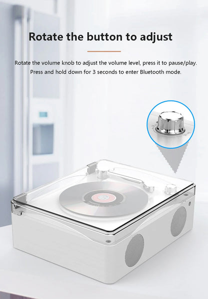 Big River Hardware Vintage CD Player with Record Player Design