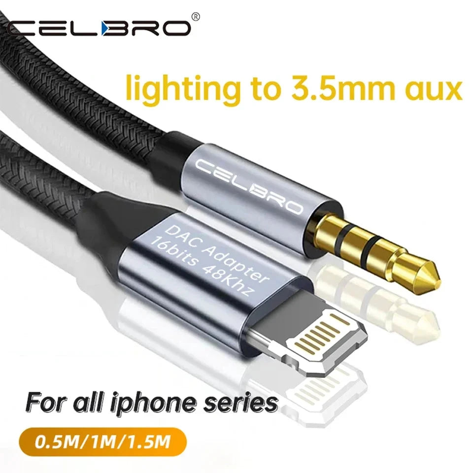Iphone Aux Adapter for Car, Radio or Amplifier