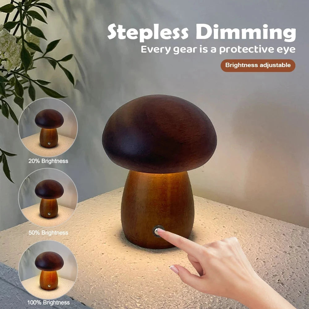Beech Wood Mushroom Night Light