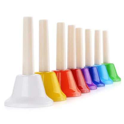 Hand Bells instrument 8Tone Colorful Set for Kids