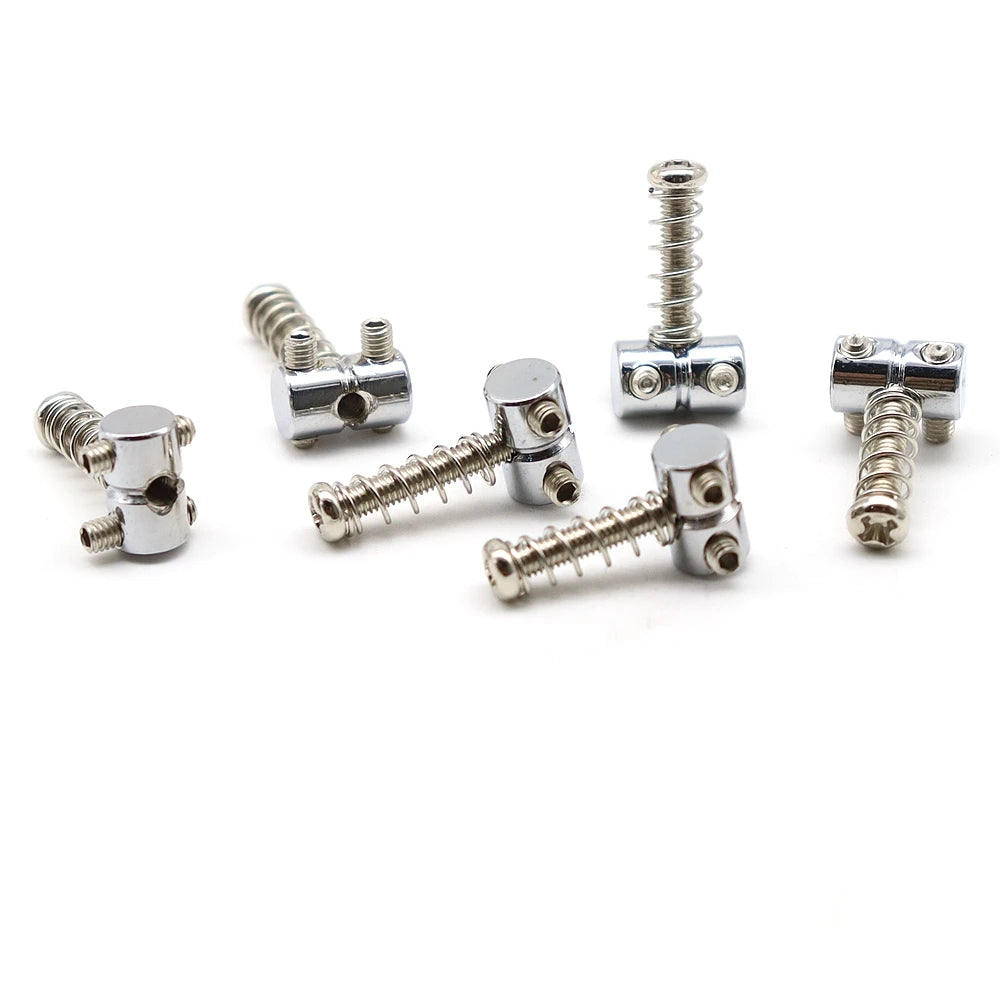 BRH Premium Zinc Alloy Guitar Bridge String Saddles for Jazzmaster Electric Guitars - Includes Wrench and Tool for Easy Replacement