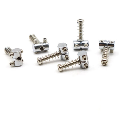 BRH Premium Zinc Alloy Guitar Bridge String Saddles for Jazzmaster Electric Guitars - Includes Wrench and Tool for Easy Replacement