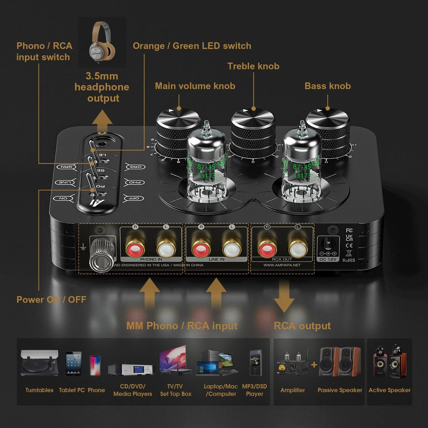 Tube Phono Preamplifier For Turntable