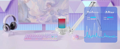 Big River Hardware Maono Gamerwave DGM20S USB Gaming Microphone with RGB and Noise Canceling