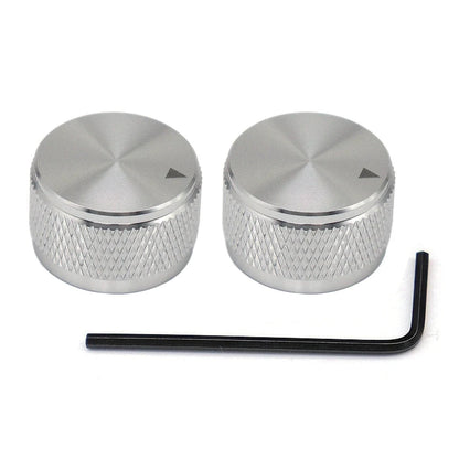1pc/2pc Aluminium Guitar Metal Knobs 1/4" Metal Pot Knobs with Indicator and Set Screw for Guitar/Bass/Audio Equipments
