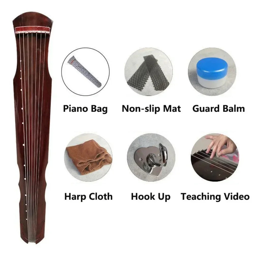 Beginner Guqin Instrument – Traditional Chinese Zither, Paulownia & Azusa Wood
