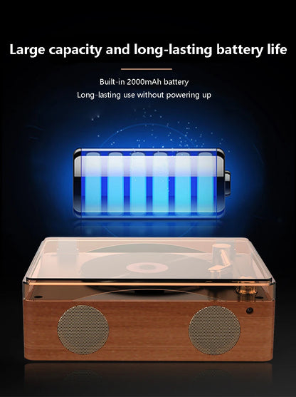 Big River Hardware Vintage CD Player with Record Player Design