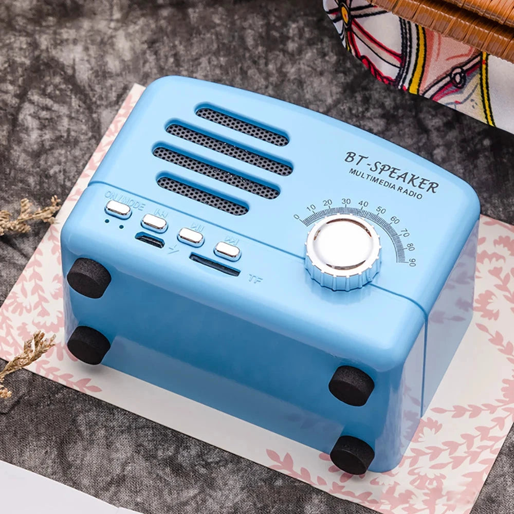 Big River Hardware Retro Bluetooth Speaker Radio - Portable Wireless Audio with FM and Long Battery Life