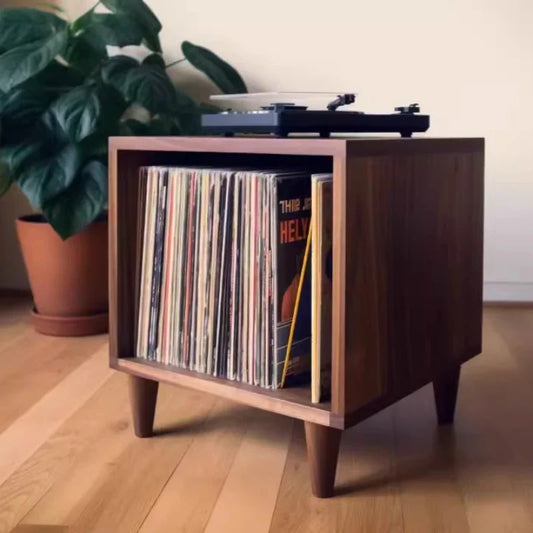 BRH Mid-Century Inspired Vintage Record Player Stand