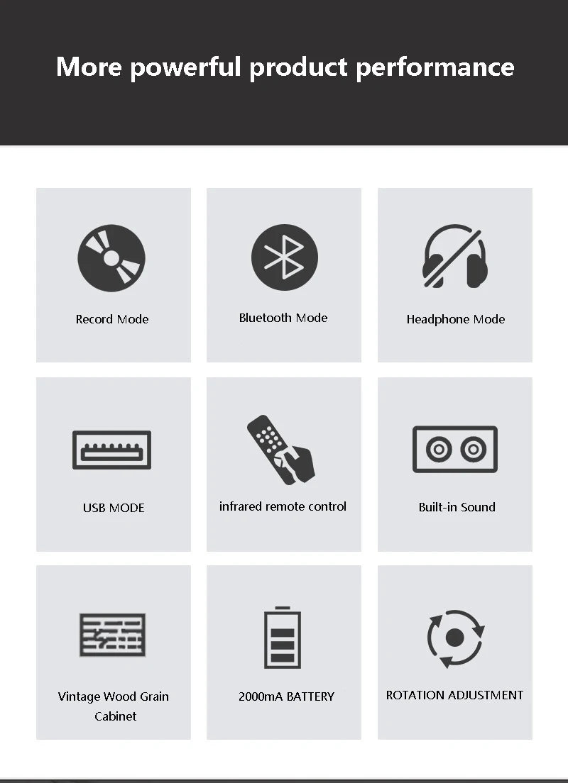 Big River Hardware Vintage CD Player with Record Player Design