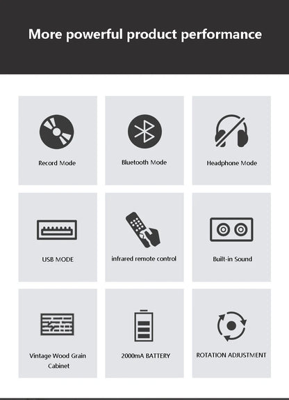 Big River Hardware Vintage CD Player with Record Player Design