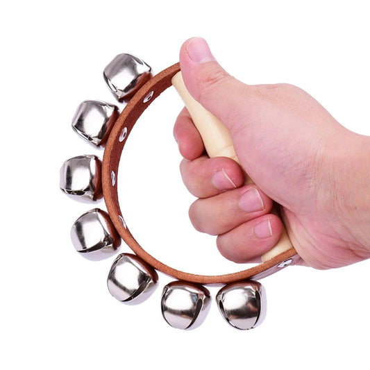 Hand Bells instrument With Wood Handle for Kids Bright Tone