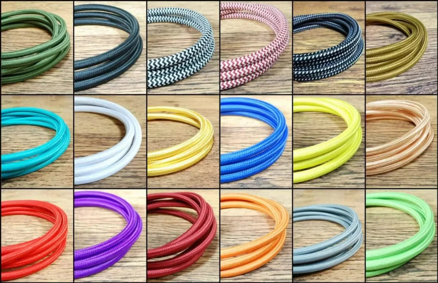 Big River Hardware Fabric Wire Braided Multicolor Cable