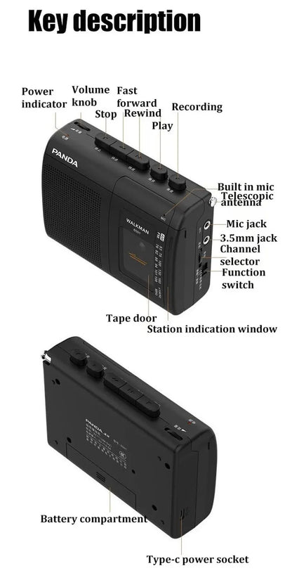 Retro Cassette Tape Player – Authentic Sound, Timeless Style