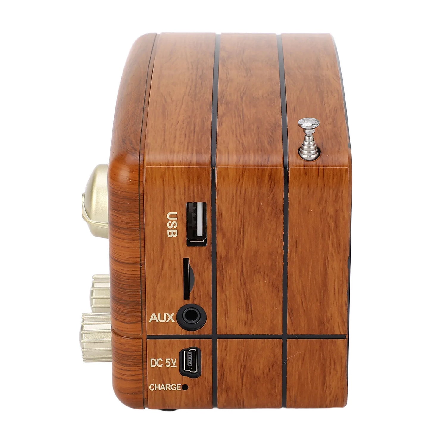 Big River Hardware Retro Wooden Bluetooth Speaker with AM/FM Radio