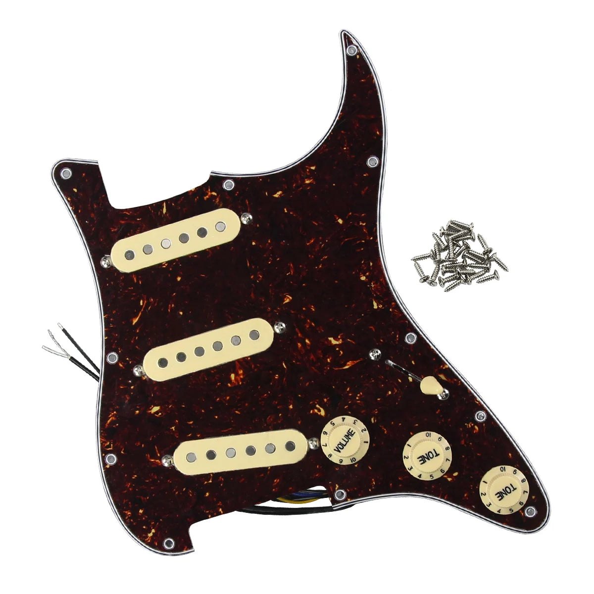 Big River Hardware Alnico 5 SSS Loaded Pickguard for ST Guitars