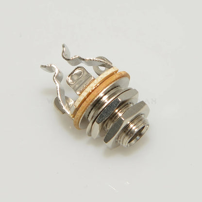 High-Quality BRH Chrome Plated Guitar Output Jack with Easy Soldering and Reduced Noise for Musicians