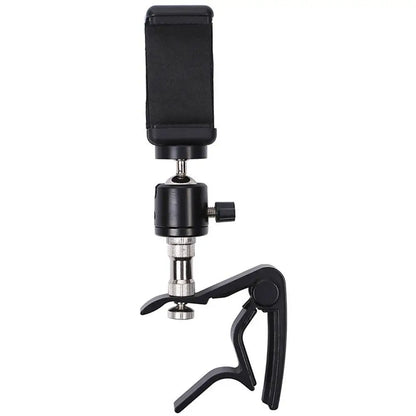 Capo Guitar Head Clip Tripod Stand Phone Holder