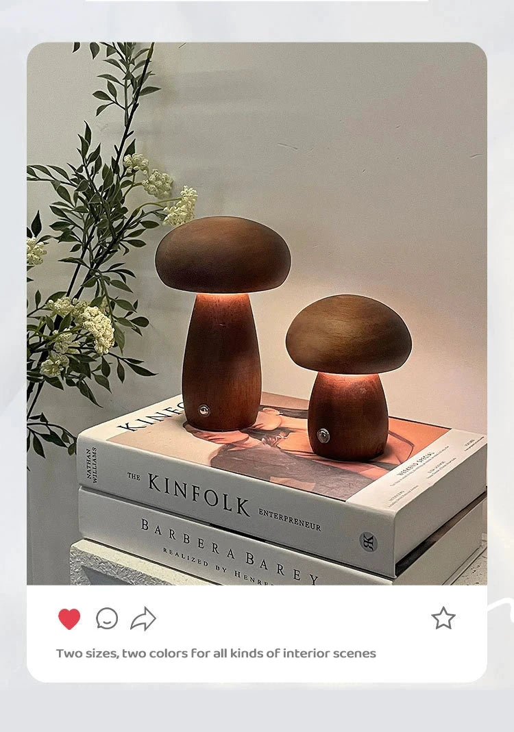 Beech Wood Mushroom Night Light