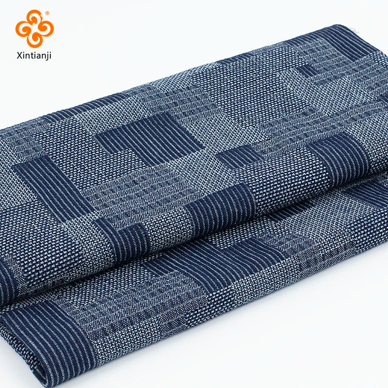 Vintage Patch Stitching Denim Fabric Jacquard Speaker Grill Cloth