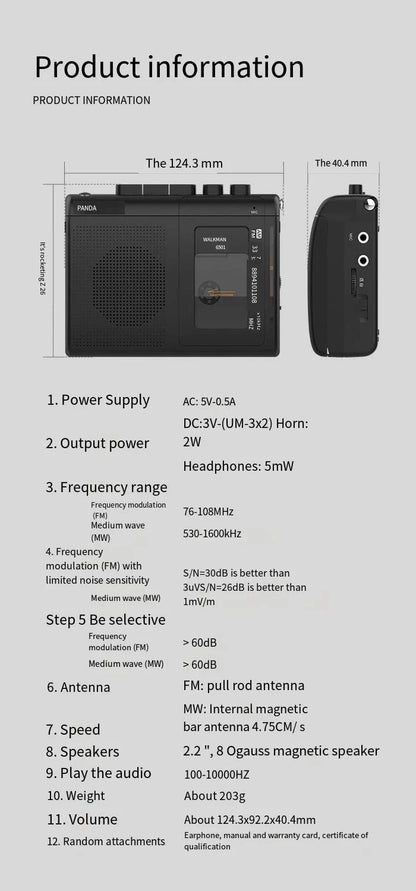 Best Portable Cassette Player with FM Radio