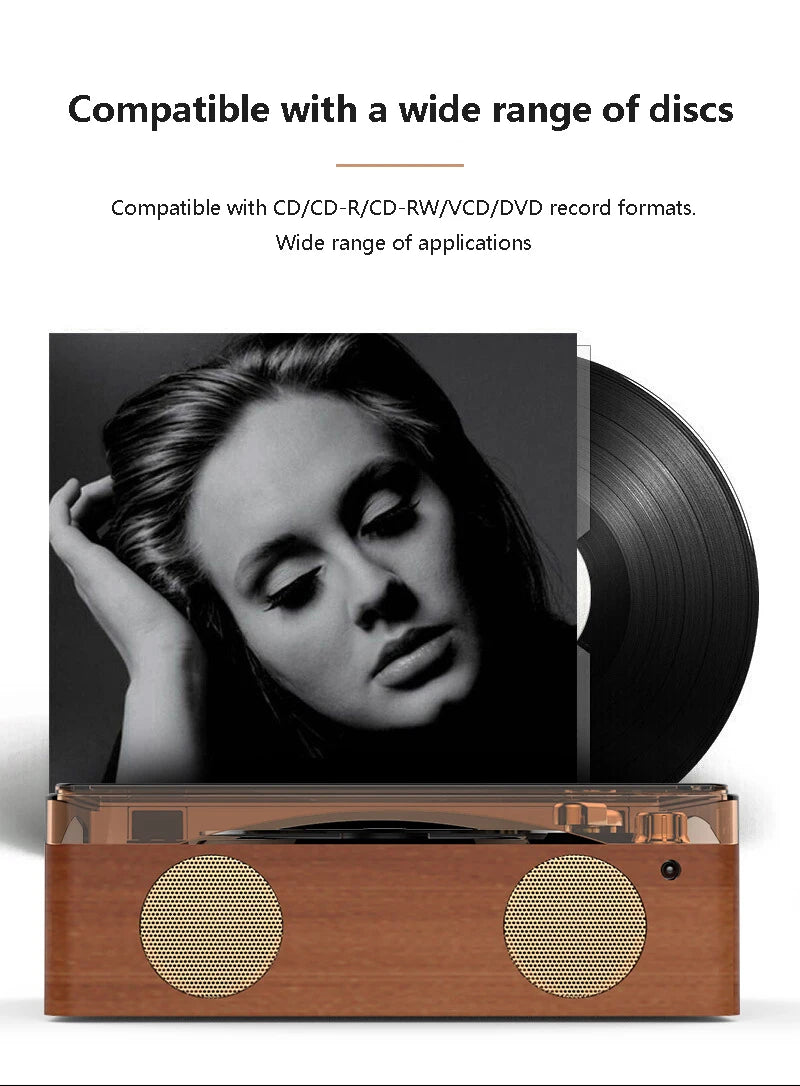 Big River Hardware Vintage CD Player with Record Player Design