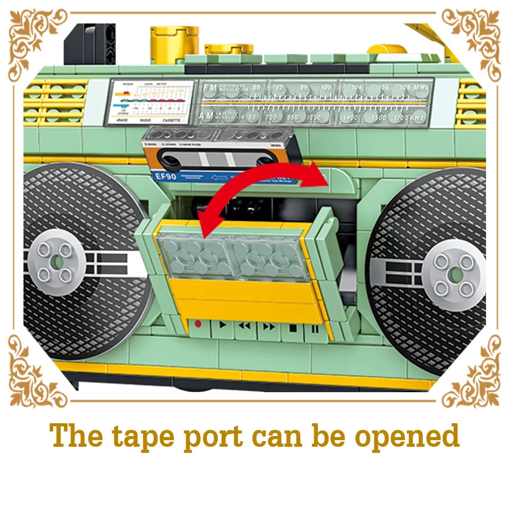 Big River Hardware 80s Themed Educational Building Blocks for Kids, Enhance Motor Skills and Creativity