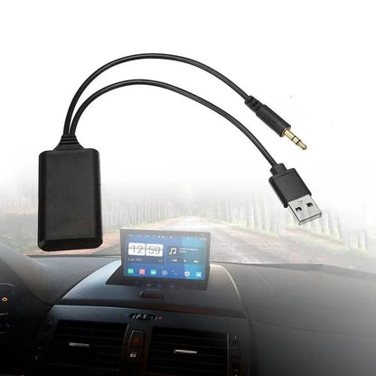 Big River Hardware Wireless Bluetooth Aux Adapter  - Plug and Play Music Streaming with Charger Support for Drivers