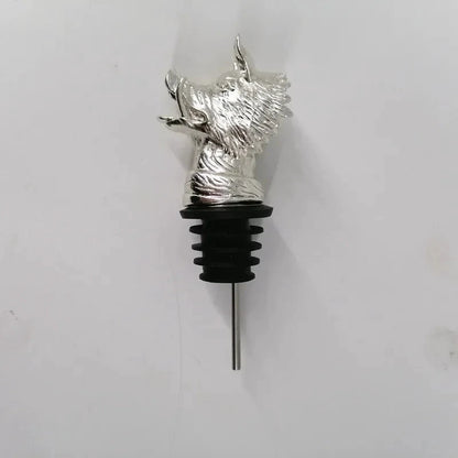 Big River Hardware Zinc Alloy Animal Head Wine Pourer - Deer Elk Lion Designs for Stylish Bar Accessories and Wine Enthusiasts