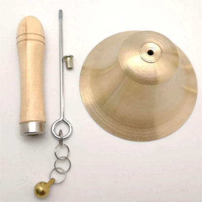Hand Bells instrument 5 Piece Set With Wooden Handles