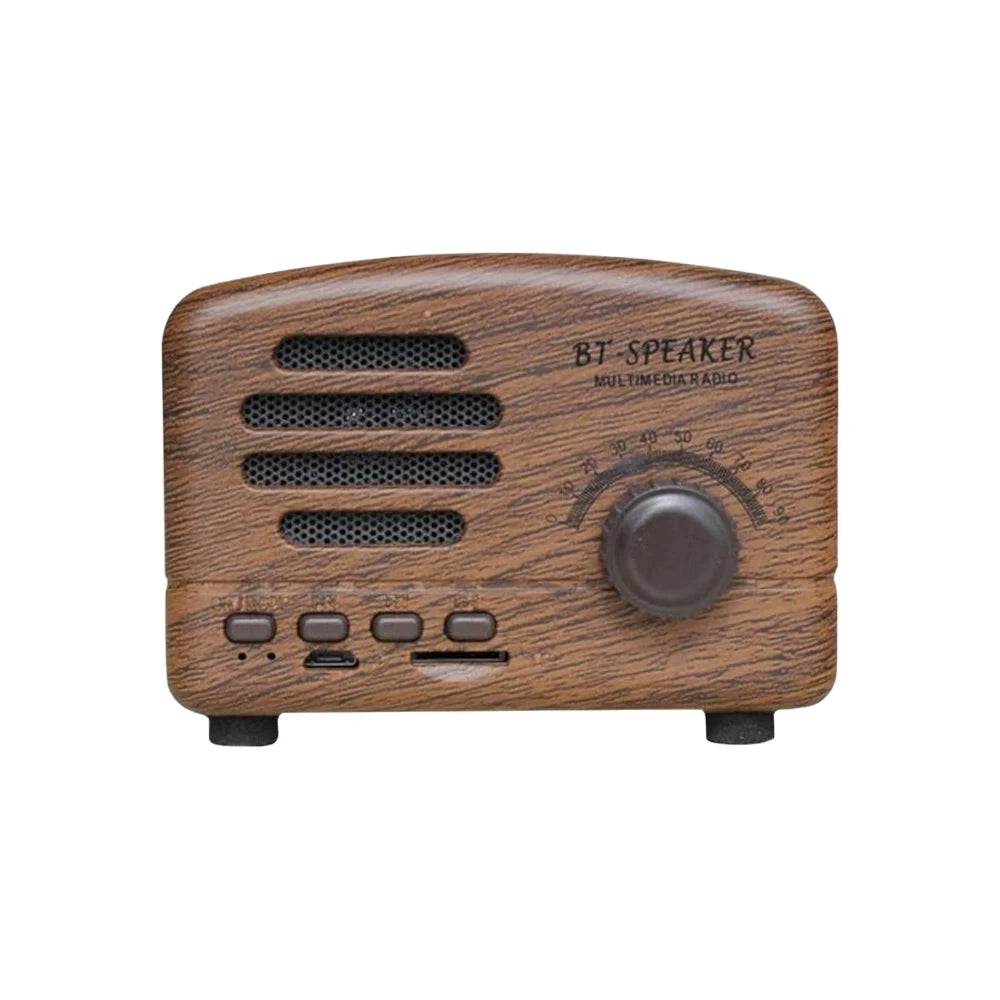 Big River Hardware Retro Bluetooth Speaker Radio - Portable Wireless Audio with FM and Long Battery Life