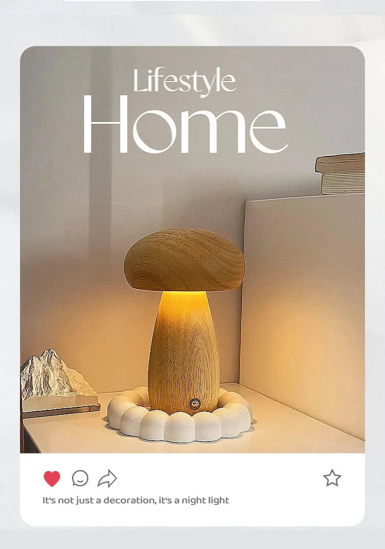 Beech Wood Mushroom Night Light