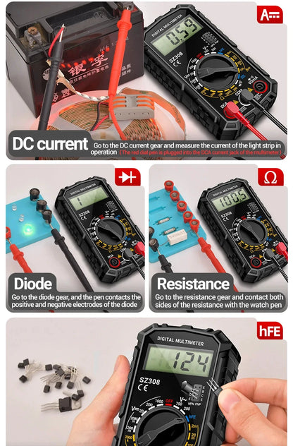Big River Hardware Handheld Digital Multimeter LCD Backlight