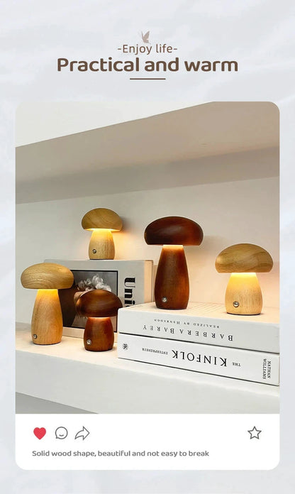 Beech Wood Mushroom Night Light