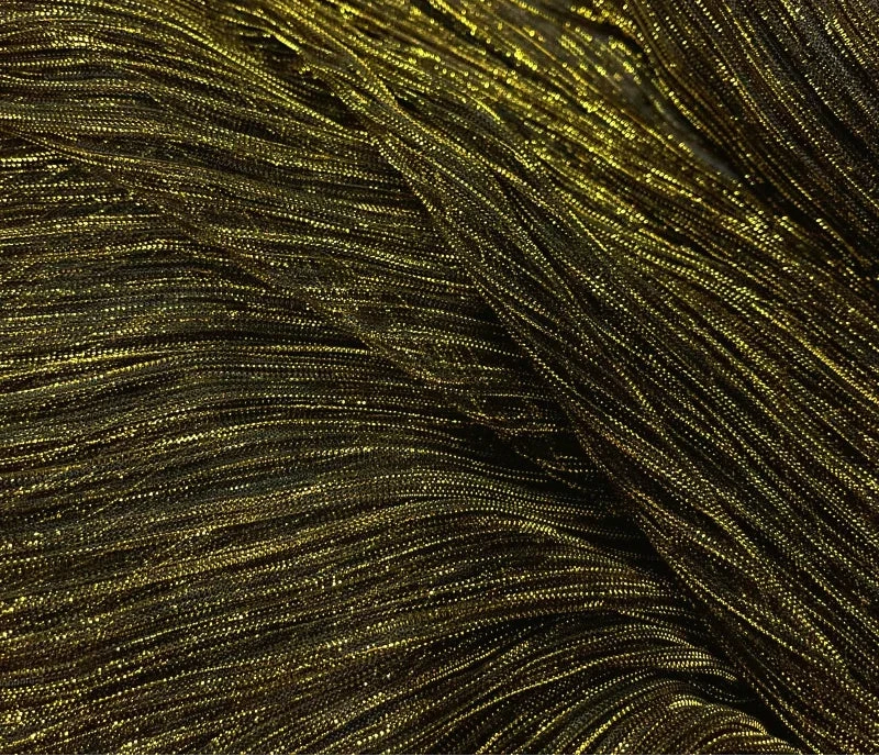 Big River Hardware Metallic Pleated Star Gold Wire Mesh Speaker Cloth