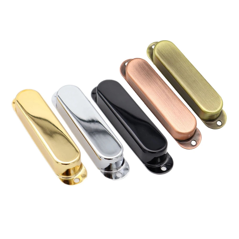 Big River Hardware Single Coil Pickup Covers: Premium Metal for Noise Reduction, Stylish Colors in Black, Silver, Gold, Bronze, Red Copper for Guitar Enthusiasts