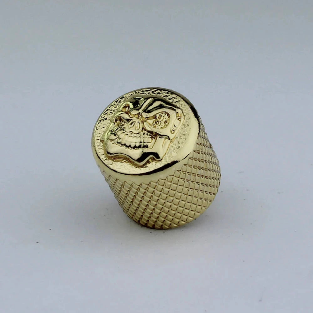 Big River Hardware Premium Zinc Alloy Skull Potentiometer Knobs for Electric Guitars with 6mm Inner Diameter