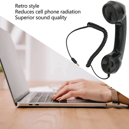 Retro phone handset for cell phone