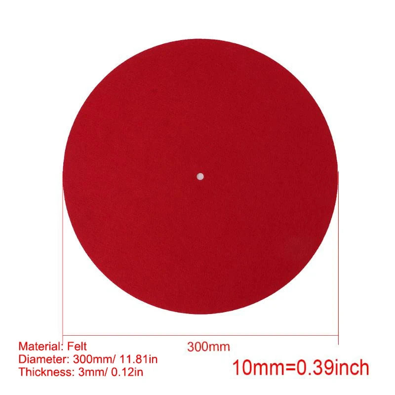 Anti-Vibration Slipmat Turntable Mat Audiophile for LP Vinyl Record Player Anti-Static Turntable Mat Platter Mat Record Mat
