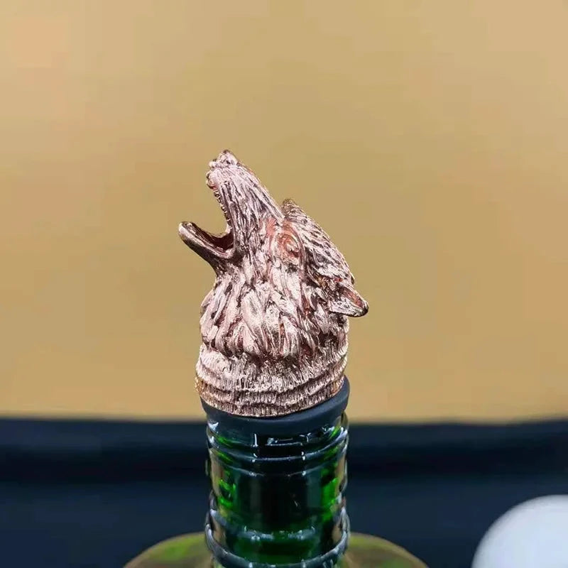 Big River Hardware Zinc Alloy Animal Head Wine Pourer - Deer Elk Lion Designs for Stylish Bar Accessories and Wine Enthusiasts