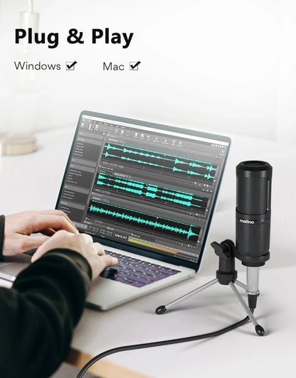 Big River Hardware Maono PM360TR Condenser Microphone for Podcast and YouTube