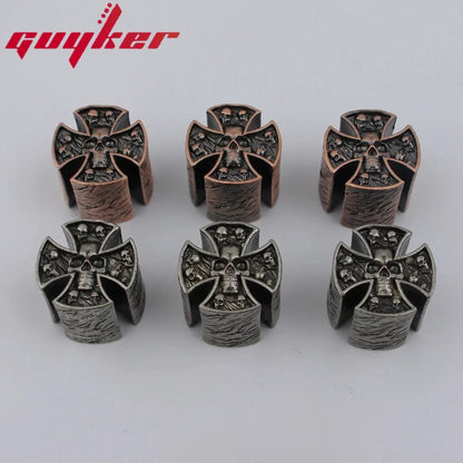 High Grade Copper GUYKER Electric Guitar Bass  Knobs Cross Skeleton Style Dual Color Option