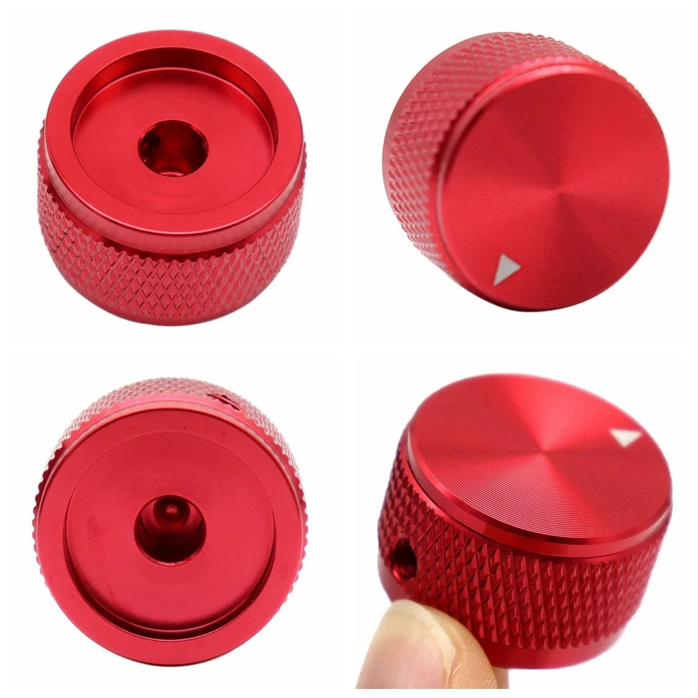 1pc/2pc Aluminium Guitar Metal Knobs 1/4" Metal Pot Knobs with Indicator and Set Screw for Guitar/Bass/Audio Equipments