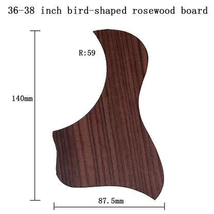 Big River Hardware Left Handed Acoustic Guitar Pickguard - Rose Wood Protection, Scratch-Resistant, Easy Installation for Musicians